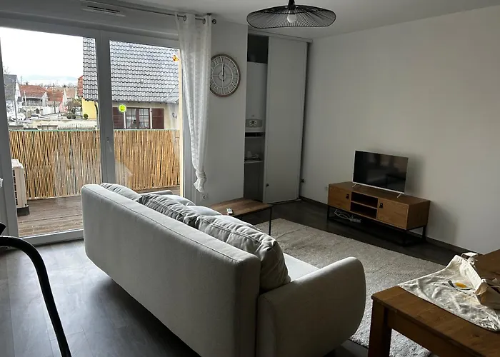 L - A 10 Min De Colmar - Parking Et Garage Gratuit - Ascenseur & Clim 公寓 Sainte-Croix-en-Plaine